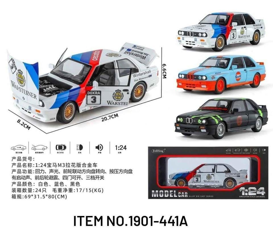 1:24 Scale BMW M3 GTR Alloy Die-Cast Model Car